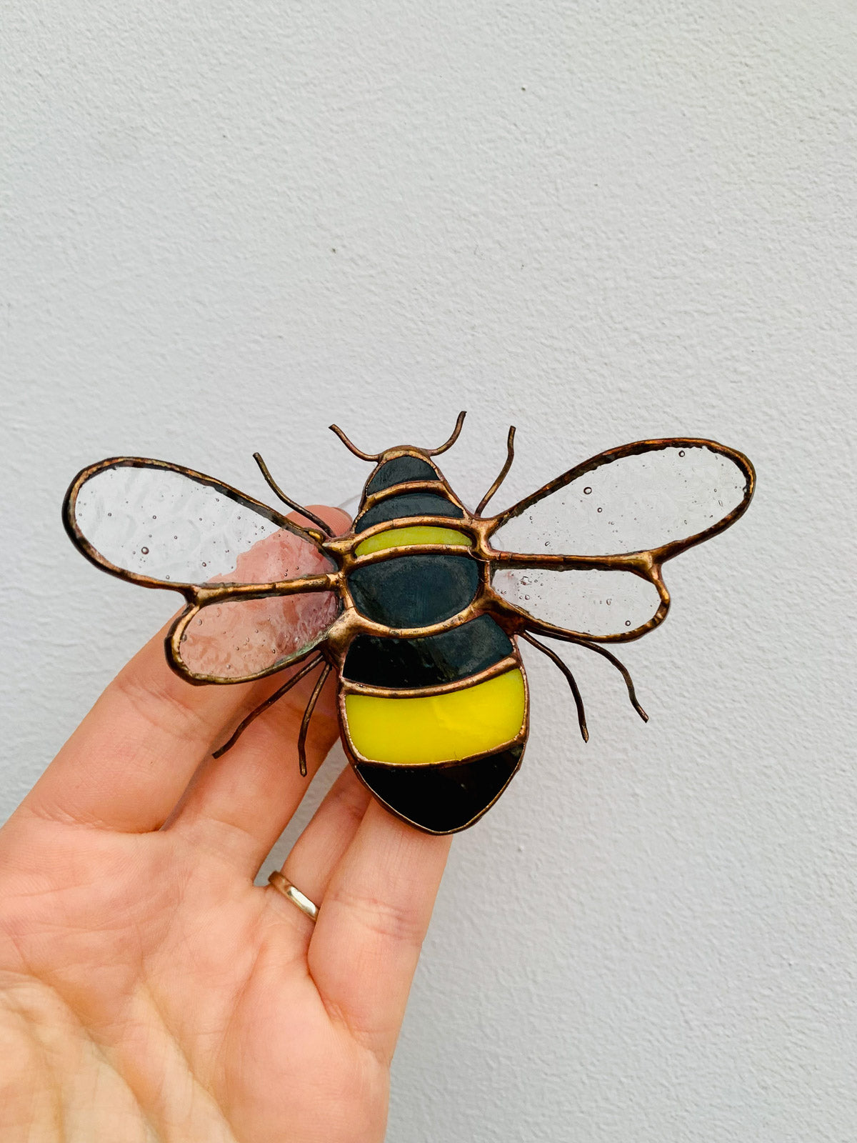Bee with a suction cup