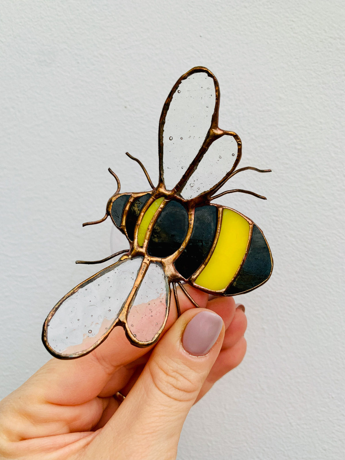 Bee with a suction cup