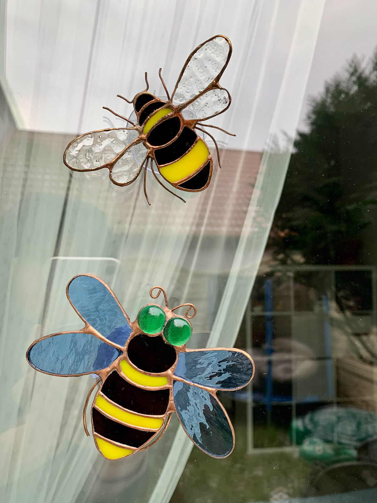 Bee with a suction cup
