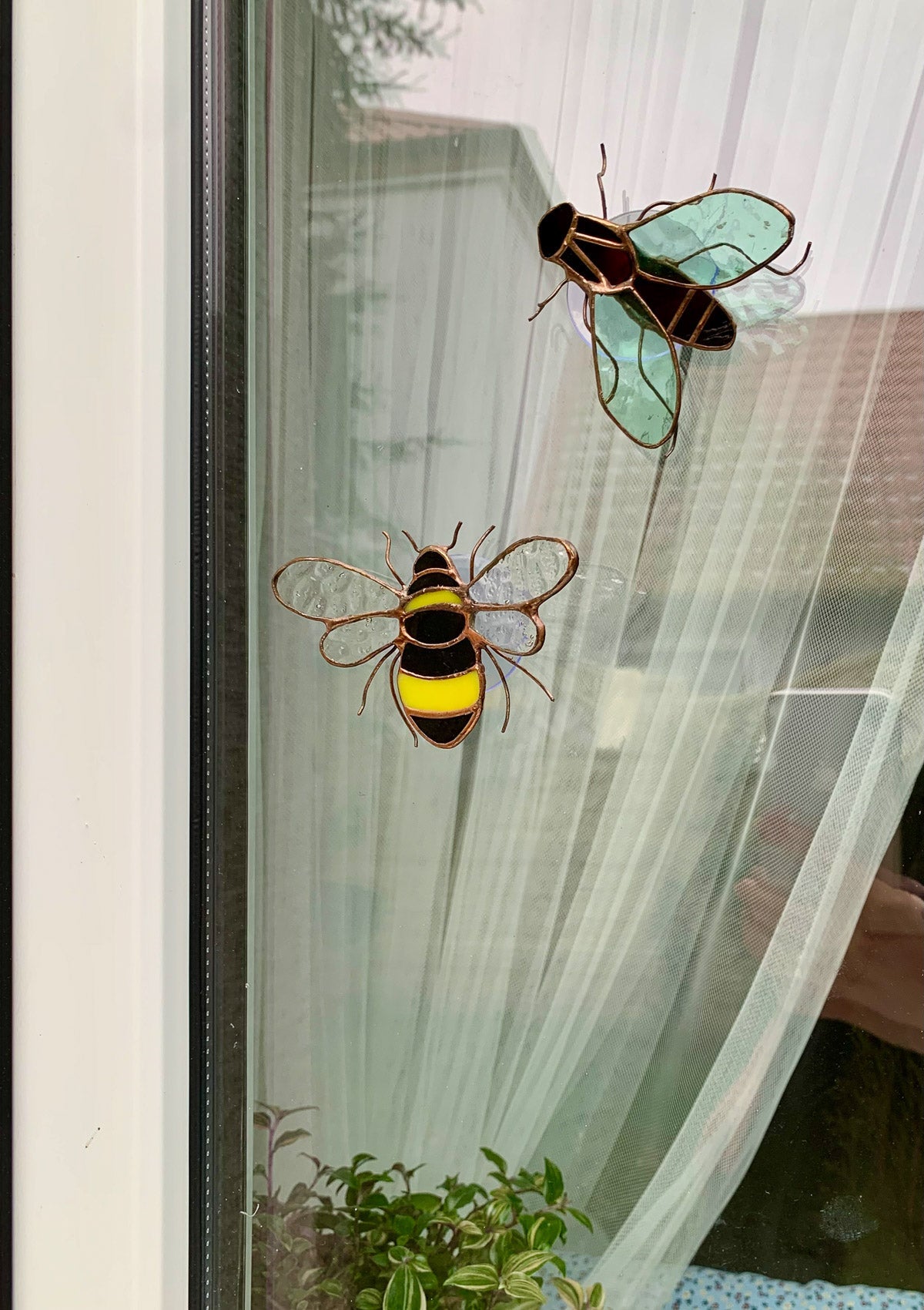 Bee with a suction cup