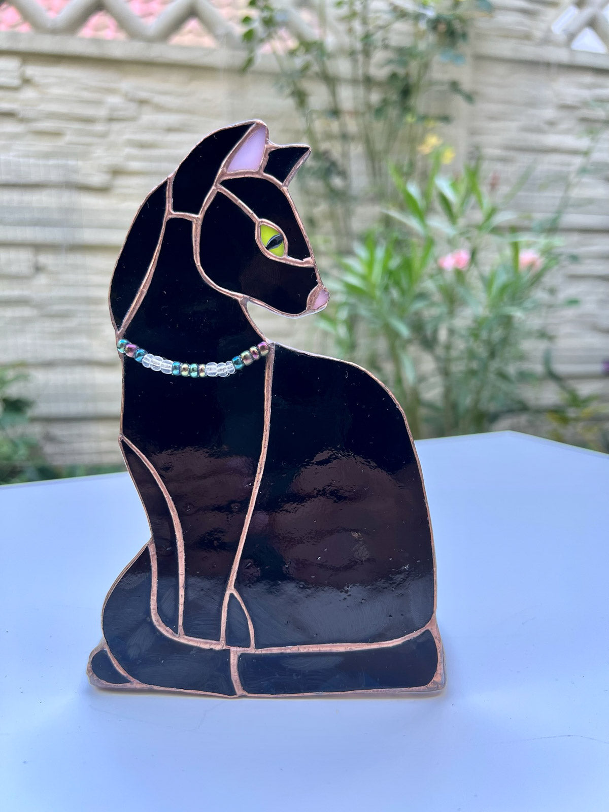 Świecznik czarny kot