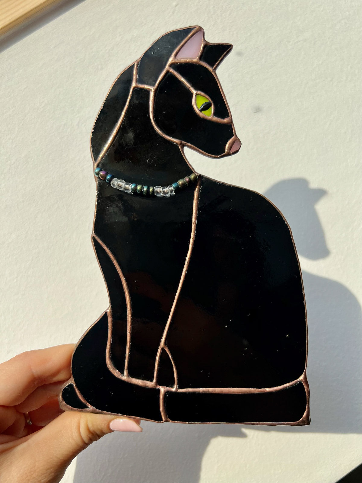 Świecznik czarny kot